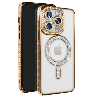 Dijamantna maska za iPhone 14 Pro MagSafe s obrubom od cirkona