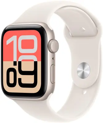 Apple Watch SE 3 GPS 44mm Starlight Aluminium Case with Starlight Sport Band - M/L