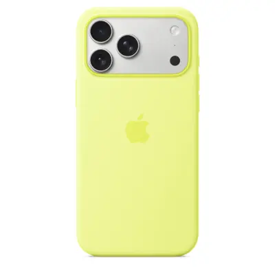 Apple iPhone 17 Pro Max Silicone Case with MagSafe – Neon Yellow