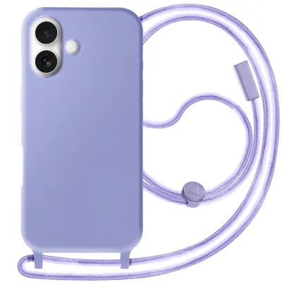 Polukruta futrola s mekom površinom i trakom za iPhone 16