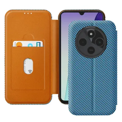 Karbonska futrola za Xiaomi Redmi 14C s držačem za kartice, anti-RFID.