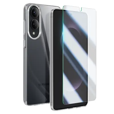Silikonska maska za Samsung S25 Edge i kaljeno staklo protiv ogrebotina