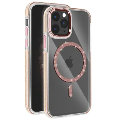 MagSafe maska za iPhone 11 Pro silikonska sa šljokicama