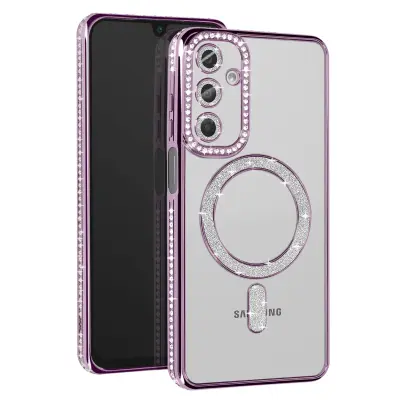 Dijamantna maska za Samsung Galaxy A16 MagSafe rub s cirkonima