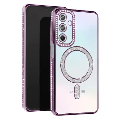 Dijamantna maska za Samsung Galaxy A15 MagSafe rub s cirkonima