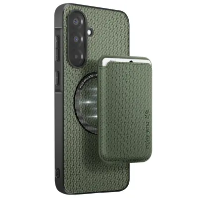 Maska za Samsung A36, magnetski držač kartica, karbonska vlakna