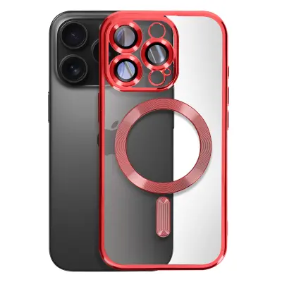 MagSafe maska za iPhone 16 Pro silikonska kromirani rub