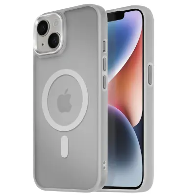 MagSafe maska za iPhone 14 mat mliječna poleđina rub
