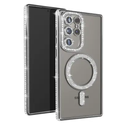 Dijamantna maska za Samsung Galaxy S24 Ultra MagSafe rub s cirkonima