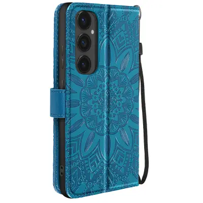 Torbica Mandala Cvijeće za Samsung Galaxy S24 FE novčanik uzica za ruku