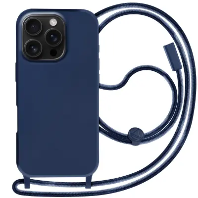 Polukruta futrola s mekom površinom i trakom za iPhone 16 Pro