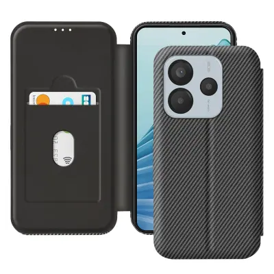 Karbonska futrola za Redmi Note 14 5G s držačem za kartice Anti-RFID