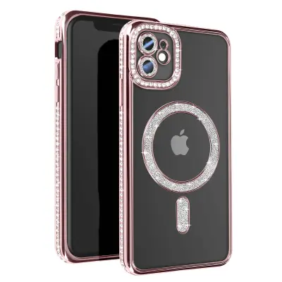 Dijamantna futrola za iPhone 11 MagSafe zaštita s konturnim šljokicama