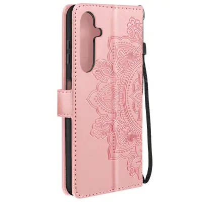Torbica Mandala Cvijeće za Samsung Galaxy A25 5G novčanik uzica za ruku