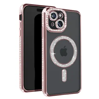 Dijamantna futrola za iPhone 15 MagSafe zaštita Konturni šljokici