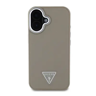 Maska za iPhone 16 otporna na udarce sa zrnastim efektom i trokutastim logotipom
