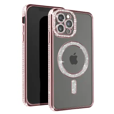 Dijamantna futrola za iPhone 13 Pro Max zaštita MagSafe konturni straz