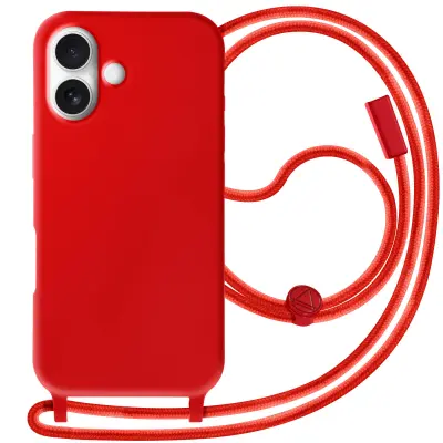 Polukruta futrola s mekom površinom i trakom za iPhone 16 Plus