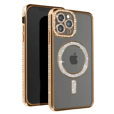 Dijamantna maska za iPhone 13 Pro Max MagSafe zaštita s obrubom od cirkona