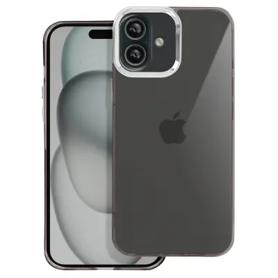 Maska za iPhone 16 savitljiva smoky završna obrada metalizirani okvir kamere