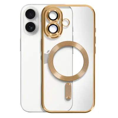 MagSafe maska za iPhone 16 silikonska kromirani rub