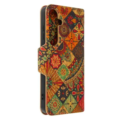 Torbica za Samsung Galaxy S24 preklopna pluto novčanik boemski dizajn