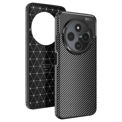 Karbonska futrola za Xiaomi Redmi 14C, silikon protiv udaraca, protuklizna.
