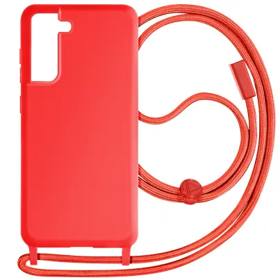 Kožna futrola za Samsung Galaxy S21 FE polukruta s remenom od 80 cm