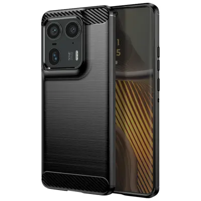 Maska za Motorola Edge 50 Ultra savitljiva efekt karbona i brušenog metala