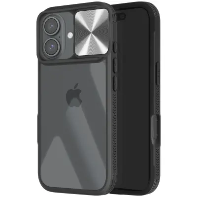 Maska za iPhone 16 Plus klizni poklopac za kameru kompatibilna s QI