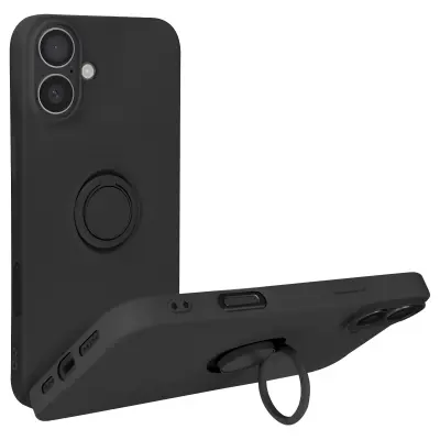 Maska za iPhone 16 Plus prsten postolje fleksibilni silikon