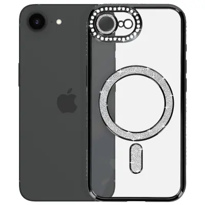Dijamantna maska za iPhone 16e MagSafe, obrub od cirkona