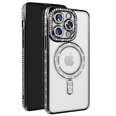 Dijamantna maska za iPhone 14 Pro MagSafe s obrubom od cirkona