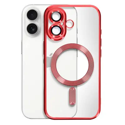MagSafe maska za iPhone 16 Plus silikonska kromirani rub
