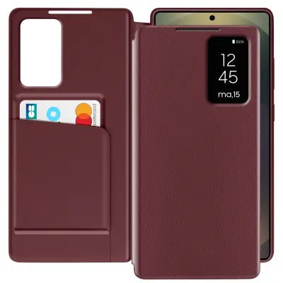 Preklopna maska s prozorom za Samsung Galaxy S25 Ultra s pretincem za karticu