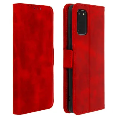 Samsung Galaxy S20 futrola, preklopna torbica, držač kartica, funkcija postolja, crvena