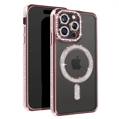 Dijamantna futrola za iPhone 15 Pro Max MagSafe zaštita Konturni šljokici
