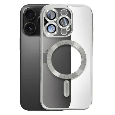 MagSafe maska za iPhone 16 Pro Max silikonska kromirani rub