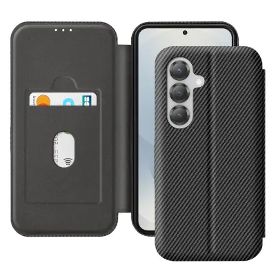 Torbica za Samsung S25 karbonska vlakna video stalak i anti-RFID