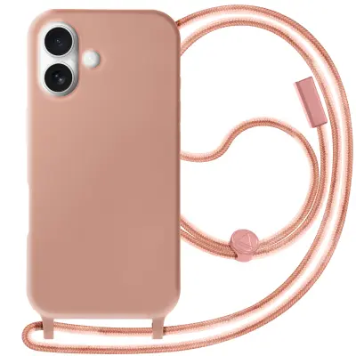 Polukruta futrola s mekom površinom i trakom za iPhone 16 Plus