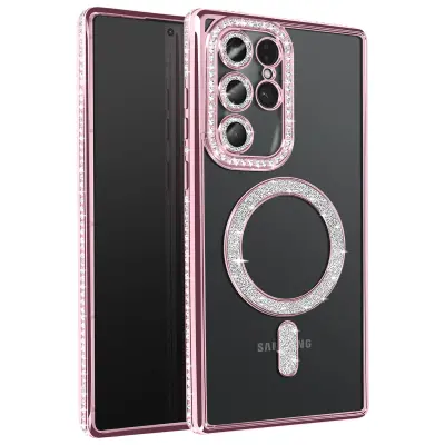 Dijamantna maska za Samsung Galaxy S25 Ultra MagSafe Kontura Strass