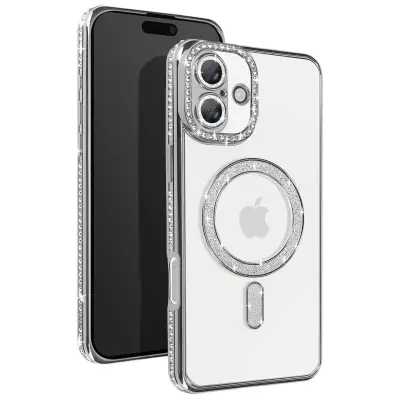 Dijamantna futrola za iPhone 16 MagSafe zaštita Konturni šljokici