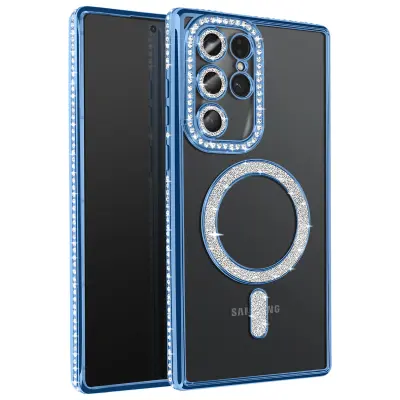 Dijamantna maska za Samsung Galaxy S25 Ultra MagSafe Kontura Strass