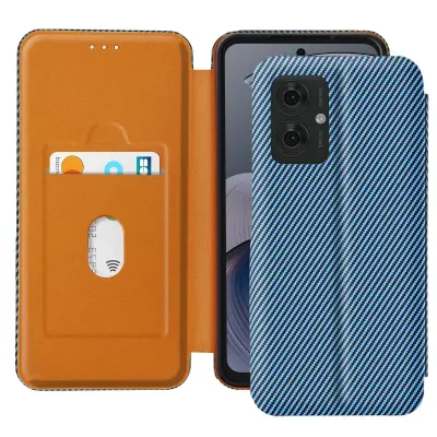 Torbica za Motorola Moto G55 karbonska vlakna video stalak i anti-RFID