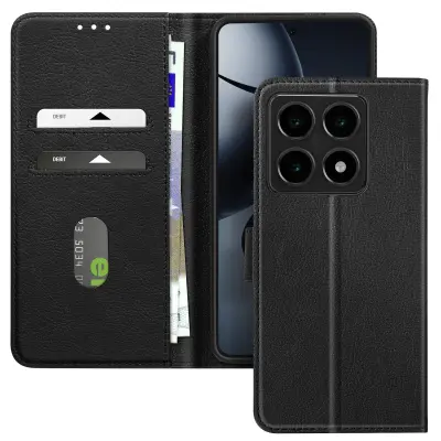 Torbica za Xiaomi 14T Pro preklopna novčanik i video stalak