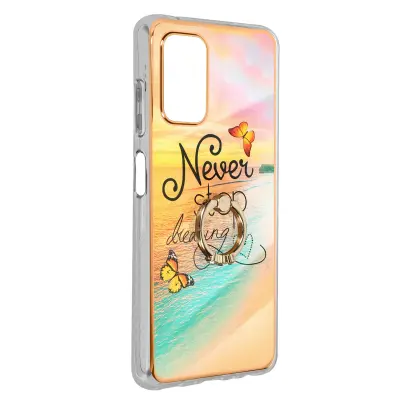 Navlaka Samsung Galaxy A32 5G Bi-materijal Prsten Držač Motiv Plaža Narančasta