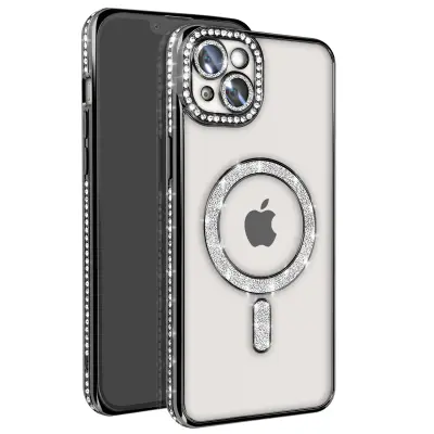 Dijamantna maska za iPhone 14 Plus MagSafe s obrubom od cirkona