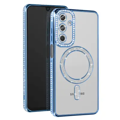 Dijamantna maska za Samsung Galaxy A16 MagSafe s obrubom od cirkona