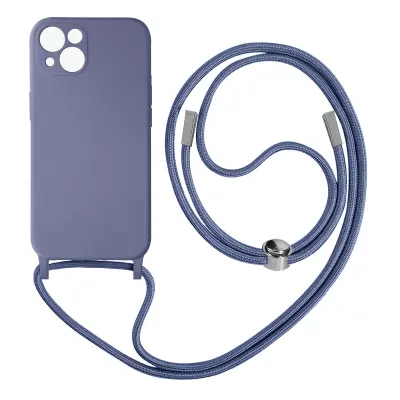 Maska s uzicom iPhone 13 Mini Polutvrda s trakom za vrat 80cm Lavanda