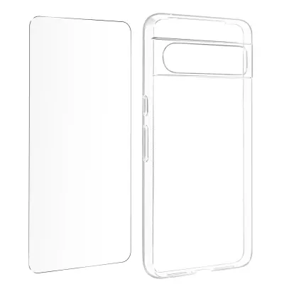Maska za Google Pixel 8 Pro silikon gel i kaljeno staklo 9H